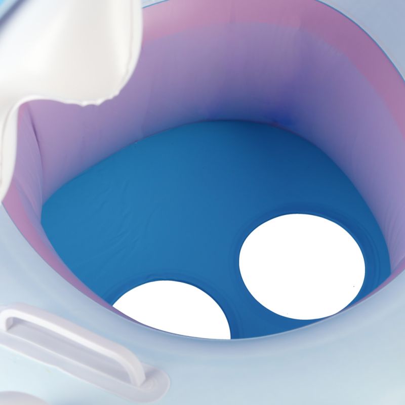 Kółko do pływania koło dmuchane dla niemowląt pontonik dla dzieci z siedziskiem z daszkiem rekin 23kg - obrazek 8