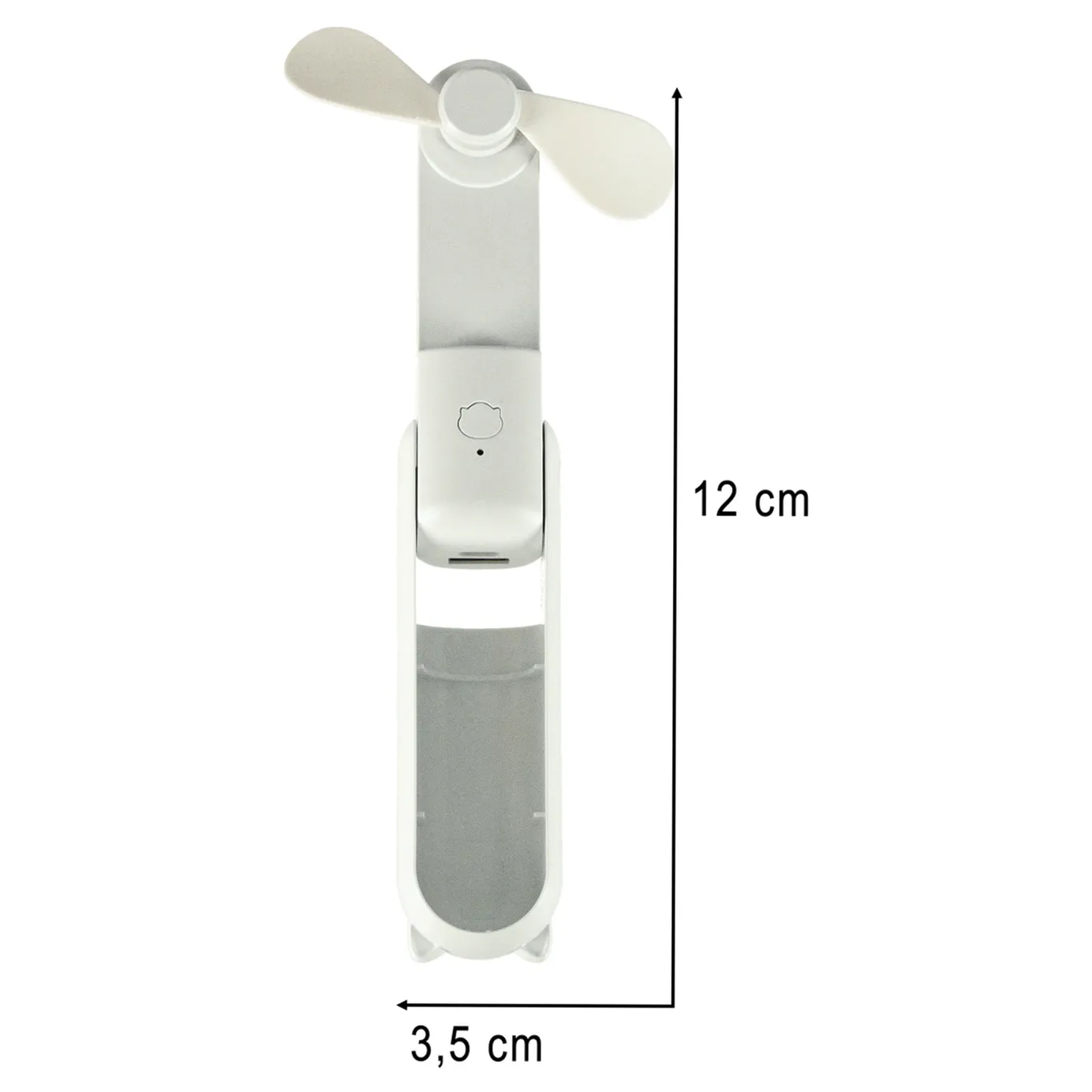 Wiatrak biurkowy wentylator mini ręczny składany wiatraczek przenośny USB biały - obrazek 14