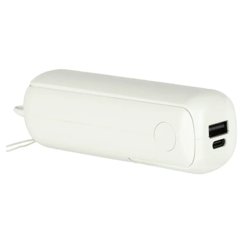 Wiatrak biurkowy wentylator mini ręczny składany wiatraczek przenośny USB biały