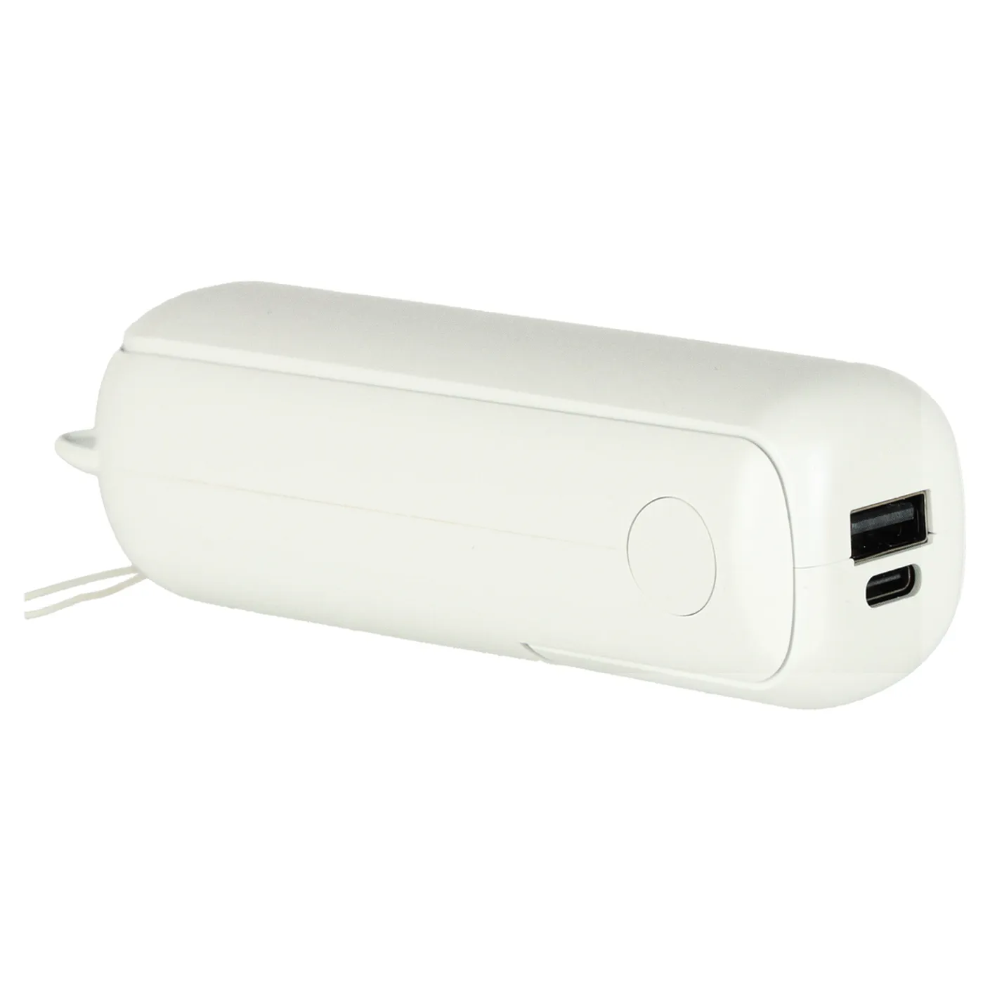 Wiatrak biurkowy wentylator mini ręczny składany wiatraczek przenośny USB biały