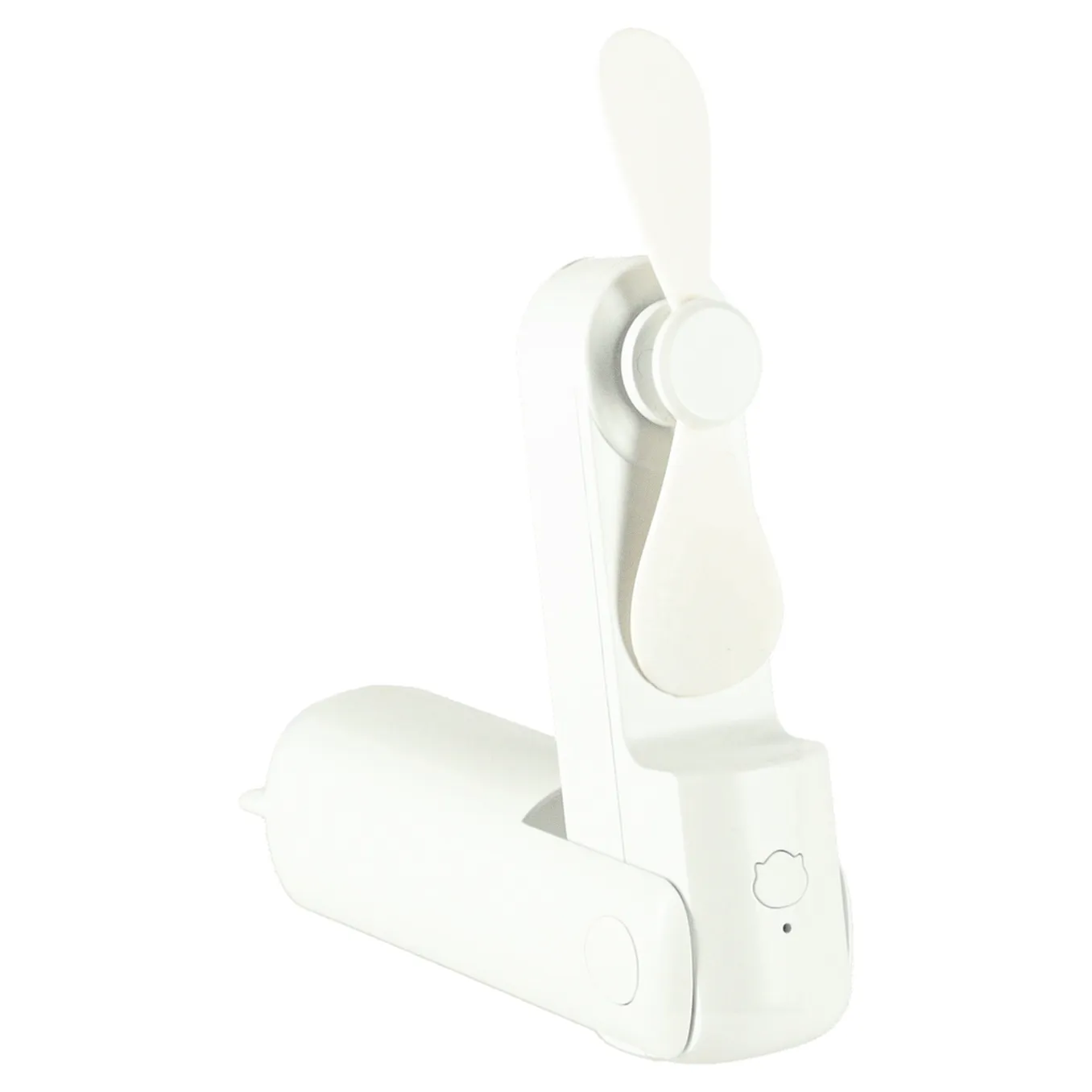 Wiatrak biurkowy wentylator mini ręczny składany wiatraczek przenośny USB biały - obrazek 5