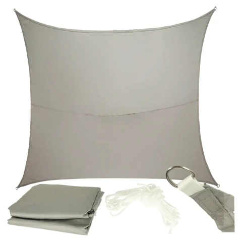 Żagiel przeciwsłoneczny LUARO ogrodowy tarasowy wodoodporny 4x3m prostokątny szary