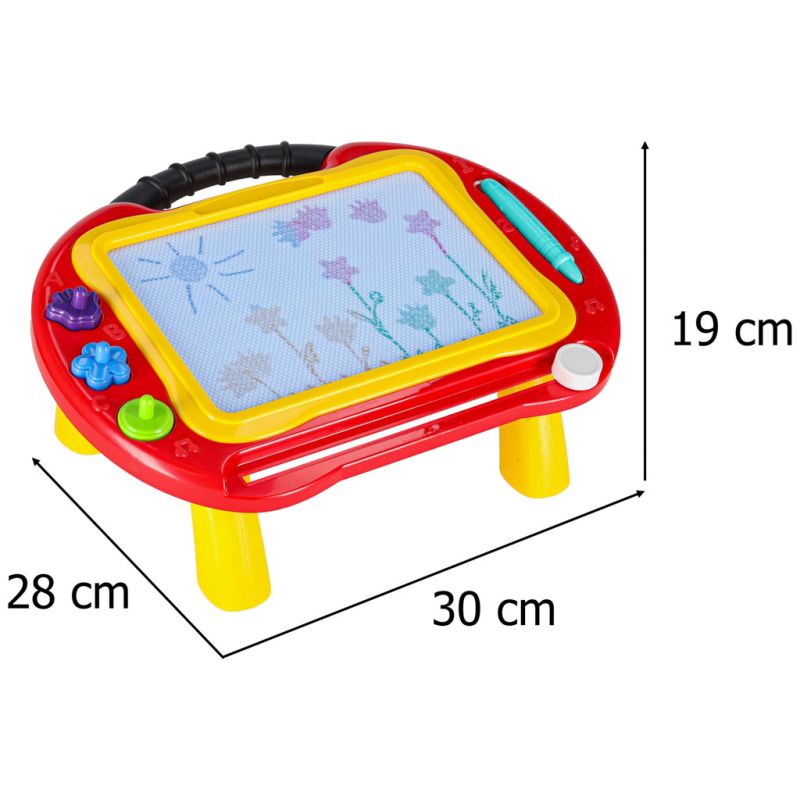 Tablica magnetyczna edukacyjna znikopis stolik do rysowania stempelki - obrazek 13