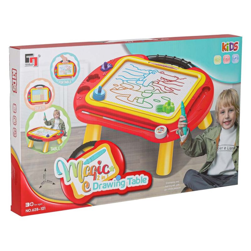 Tablica magnetyczna edukacyjna znikopis stolik do rysowania stempelki - obrazek 14