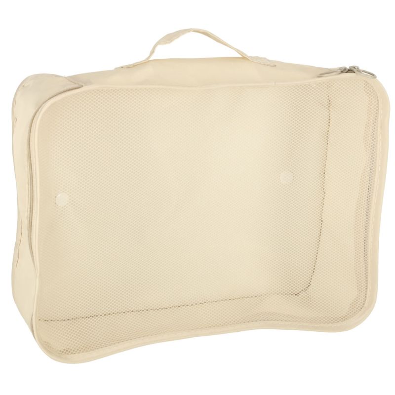 Organizery do walizki zestaw podróżny 8 sztuk akcesoria do przechowywania ubrań torby wodoodporne kosmetyczka worek na buty beżowe - obrazek 5