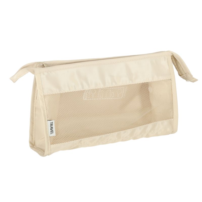 Organizery do walizki zestaw podróżny 8 sztuk akcesoria do przechowywania ubrań torby wodoodporne kosmetyczka worek na buty beżowe - obrazek 7