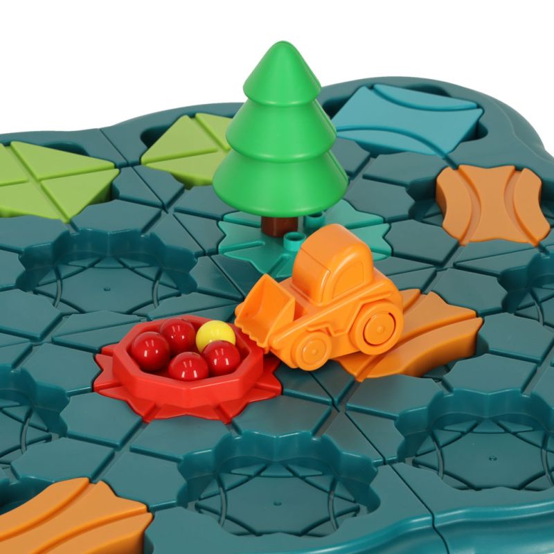 Gra logiczna planszowa labirynt tor przeszkód 56 el. - obrazek 3