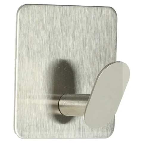 Wieszaki ścienne łazienkowe samoprzylepne srebrne zestaw 4 sztuki POWYSTAWOWE