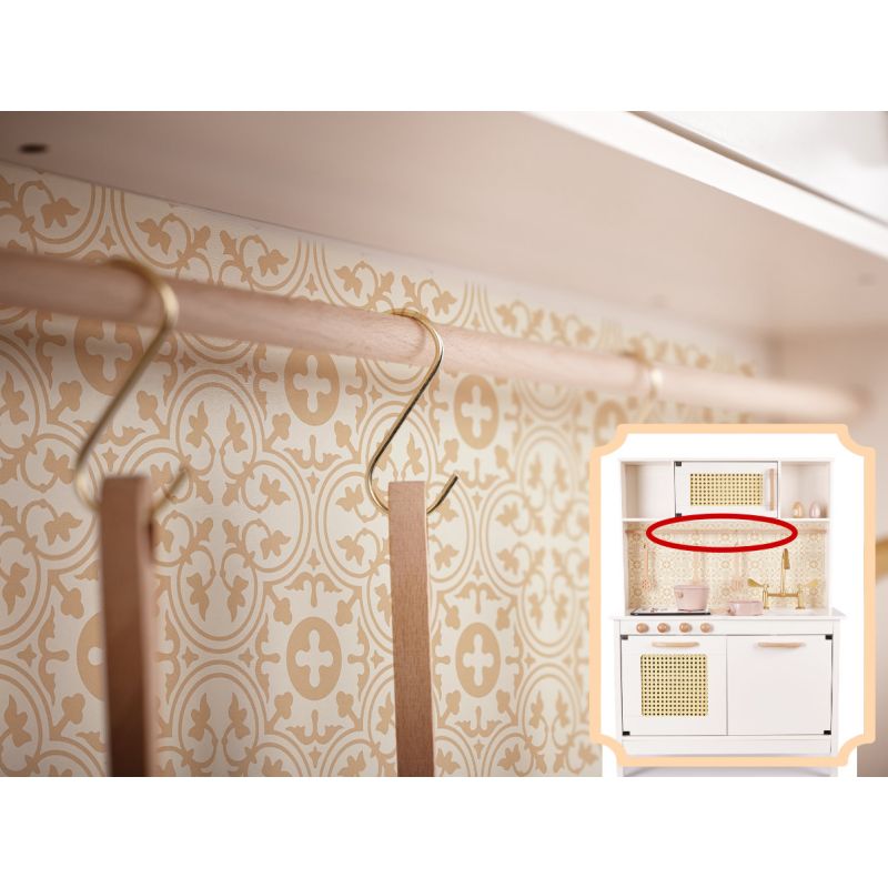 Kuchnia dla dzieci drewniana MDF retro z akcesoriami BOHO 100cm - obrazek 16