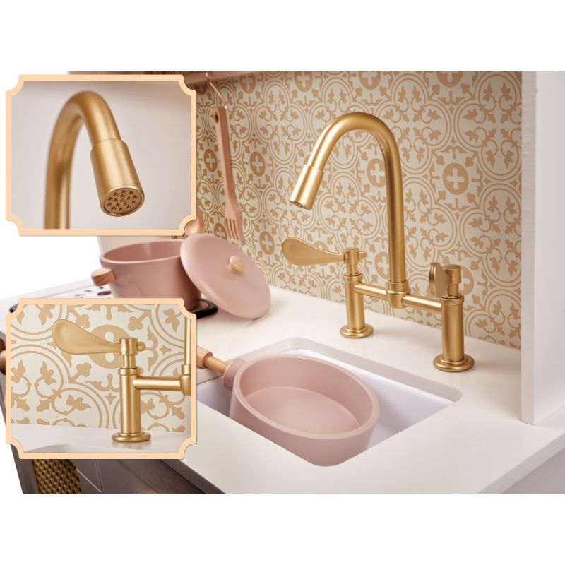 Kuchnia dla dzieci drewniana MDF retro z akcesoriami BOHO 100cm - obrazek 17