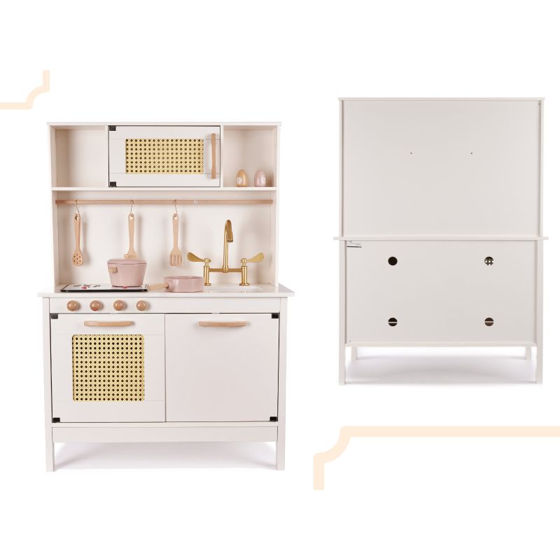 Kuchnia dla dzieci drewniana MDF retro z akcesoriami BOHO 100cm - obrazek 4