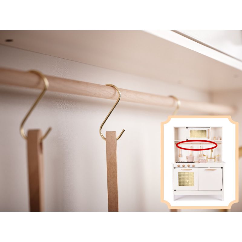 Kuchnia dla dzieci drewniana MDF retro z akcesoriami BOHO 100cm - obrazek 6