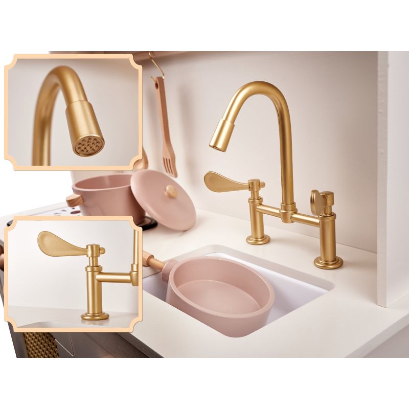 Kuchnia dla dzieci drewniana MDF retro z akcesoriami BOHO 100cm - obrazek 7