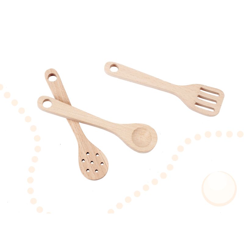 Kuchnia dla dzieci drewniana MDF retro z akcesoriami BOHO 100cm - obrazek 9