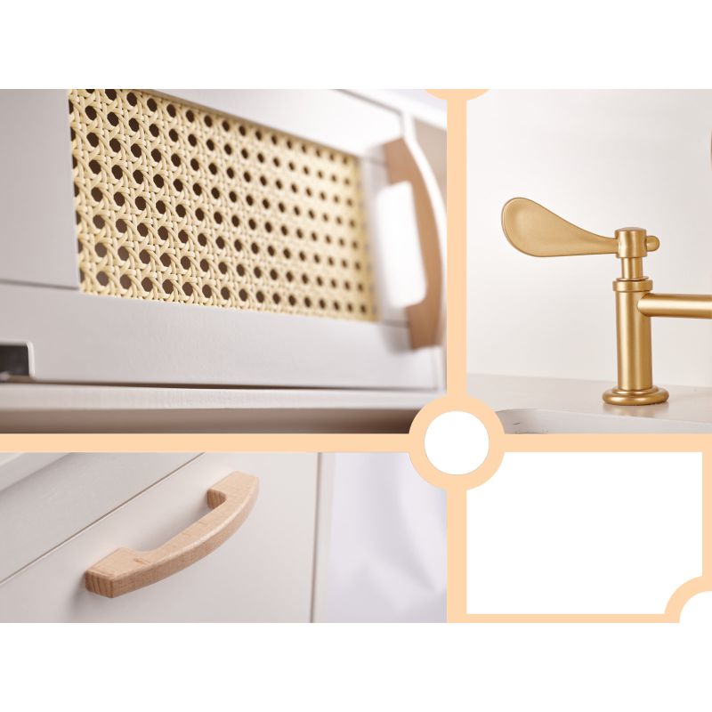 Kuchnia dla dzieci drewniana MDF retro z akcesoriami BOHO 100cm - obrazek 10