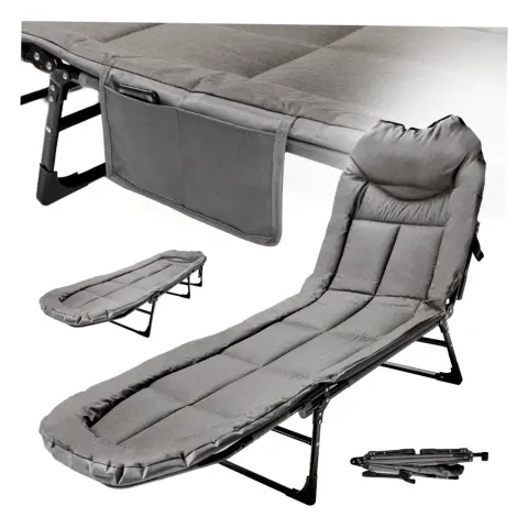 Łóżko turystyczne LUARO składane leżanka leżak polowe karpiowe biznesowe przenośne lekkie 190x63x30cm