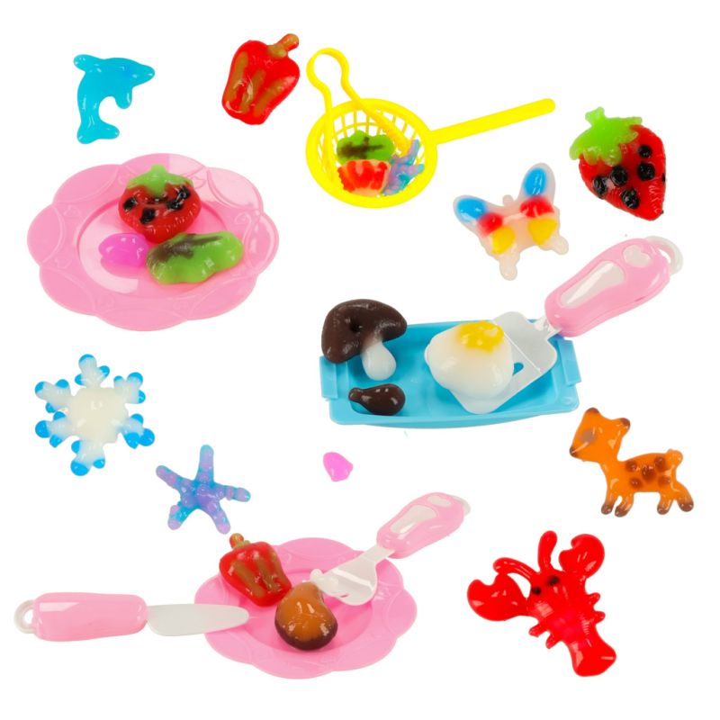 Klej żel kryształowy 3D crystal glue magiczna kuchnia szablony kreatywny zestaw 62 elementy różowy - obrazek 16