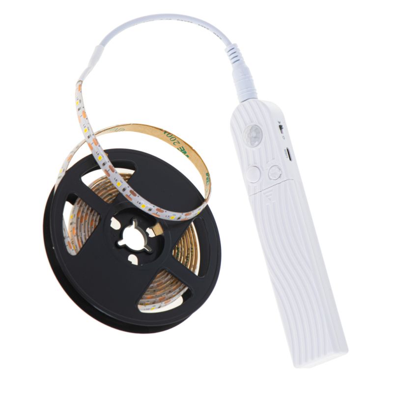 Taśma LED na baterie USB czujnik ruchu 2M zimny biały - obrazek 2