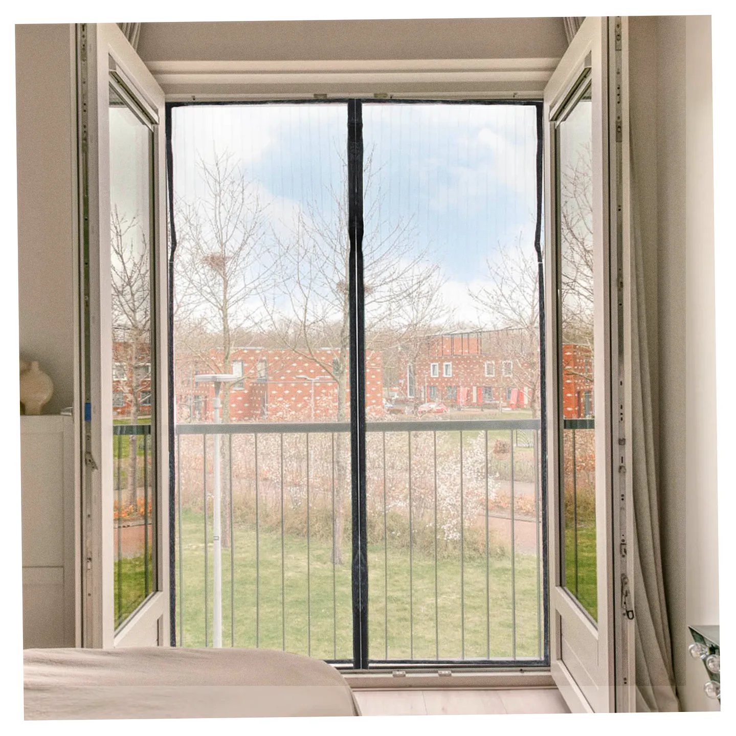 Moskitiera siatka magnetyczna LUARO na drzwi solidna mocny magnes 160x230cm - obrazek 11