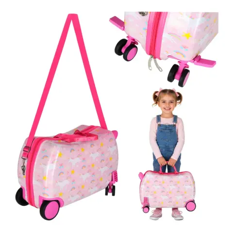 Walizka podróżna dla dzieci na kółkach bagaż podręczny jednorożec