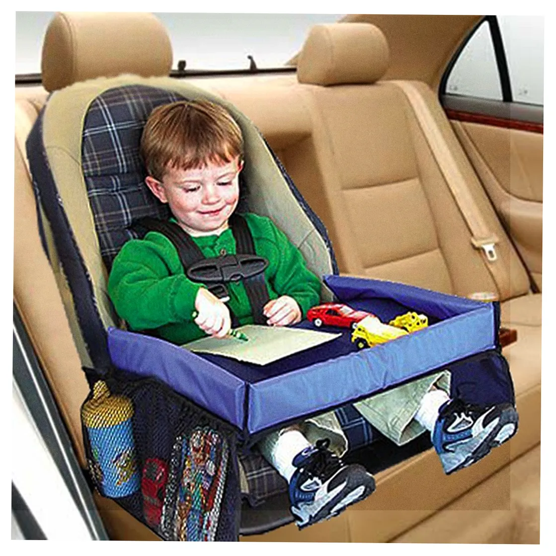 Stolik podróżny wodoodporny do fotelika samochodowego czarny - obrazek 6