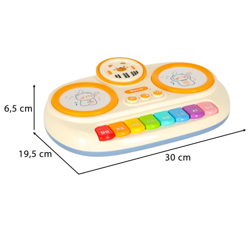 Pianinko organki interaktywne dla dzieci edukacyjne beżowe - obrazek 13