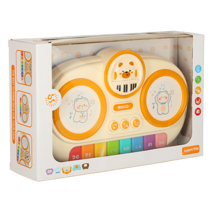 Pianinko organki interaktywne dla dzieci edukacyjne beżowe - obrazek 14