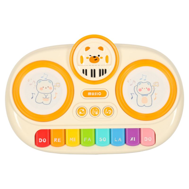 Pianinko organki interaktywne dla dzieci edukacyjne beżowe - obrazek 3