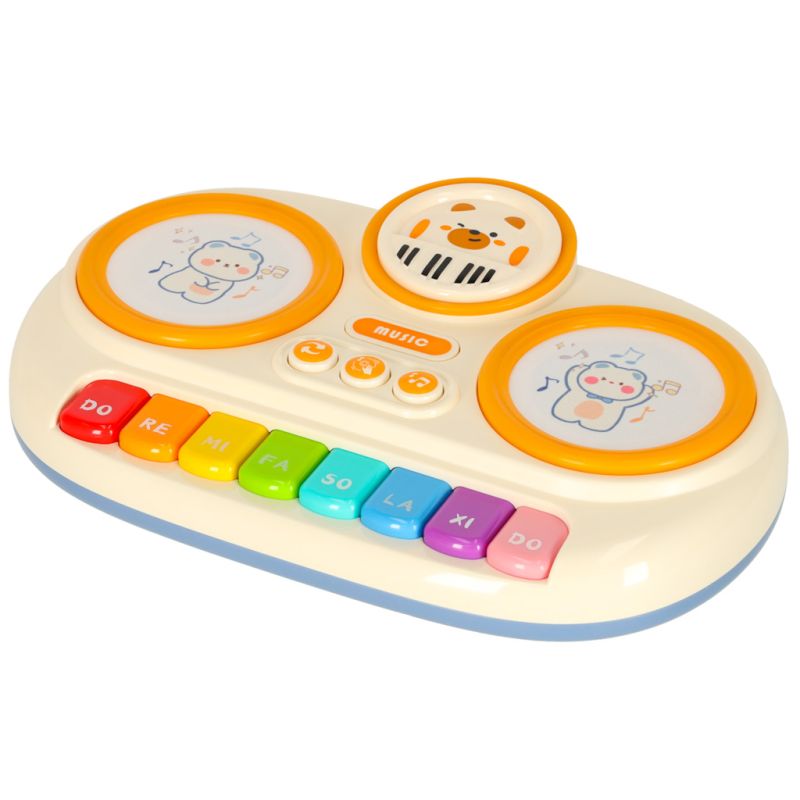 Pianinko organki interaktywne dla dzieci edukacyjne beżowe - obrazek 5