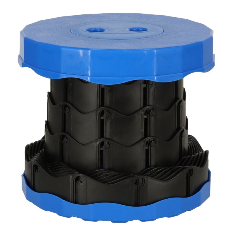 Krzesło składane taboret teleskopowy turystyczny przenośny niebieski 200kg - obrazek 4