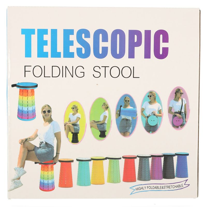 Krzesło składane taboret teleskopowy turystyczny przenośny niebieski 200kg - obrazek 9