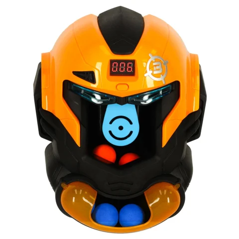 Gra zręcznościowa robot kask strzelanie do celu pistolet kulki celownik