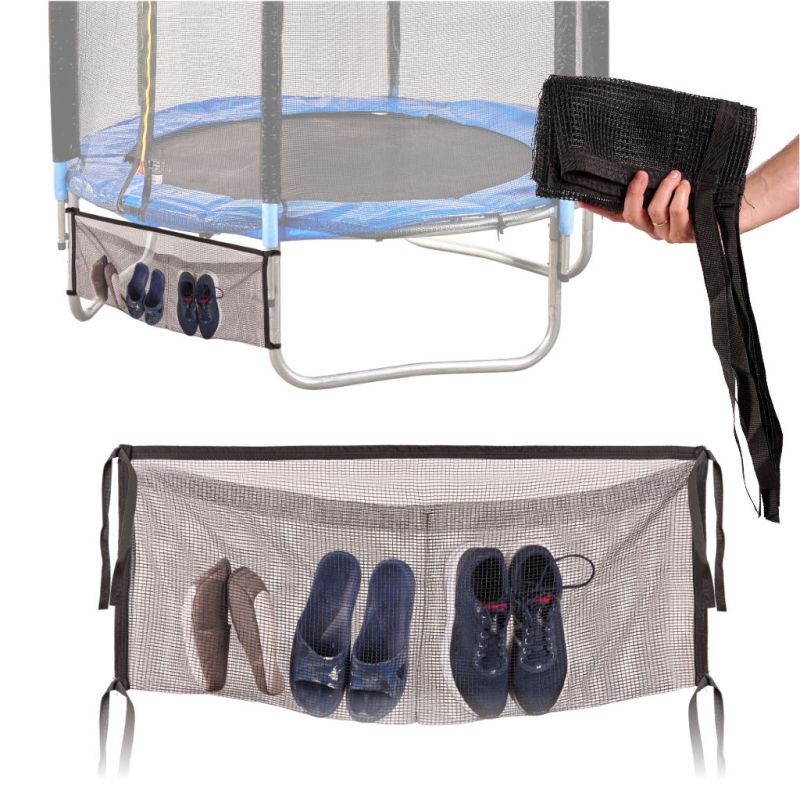 Torba siatka dolna do trampoliny organizer na buty klucze telefon 110cm - obrazek 4