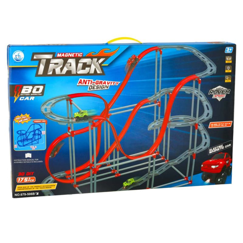 Magnetyczny tor samochodowy antygrawitacyjny 130cm XXL 175el. - obrazek 7