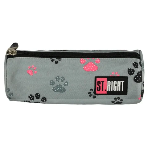 Piórnik szkolny saszetka tuba St. Right szary