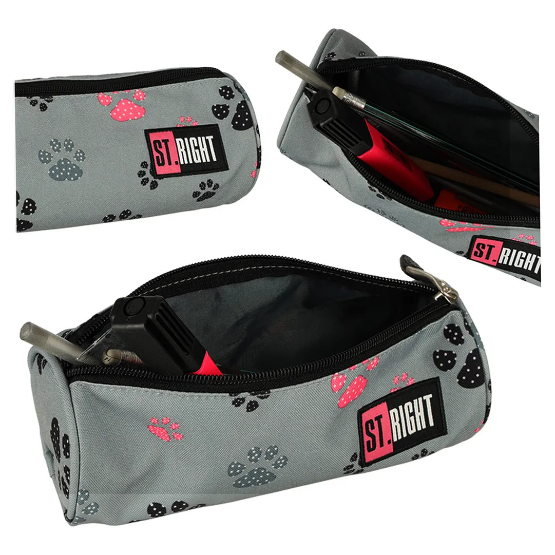 Piórnik szkolny saszetka tuba St. Right szary - obrazek 7