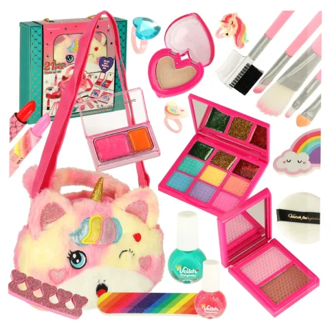 Kosmetyki do makijażu make up lakiery torebka zestaw 21 elementów