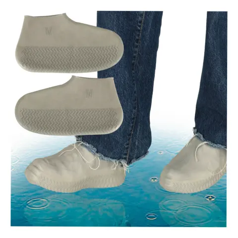 Nakładki przeciwdeszczowe na buty ochraniacze nieprzemakalne przeciwdeszczowe kalosze M szare roz. 35-38