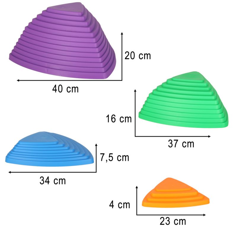 Ścieżka sensoryczna kamienie rzeczne do treningu równowagi podłoga to lawa gra 11 elementów kolorowa - obrazek 13
