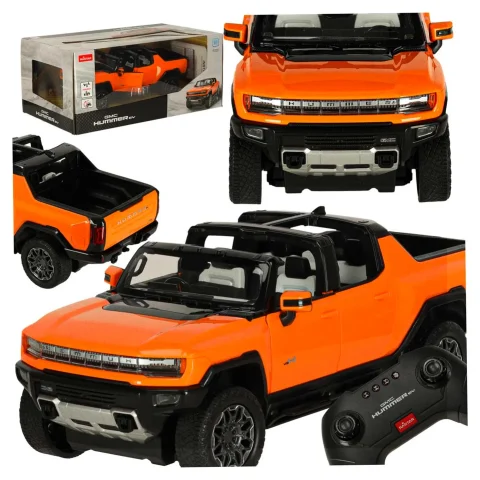 Samochód zdalnie sterowany Rastar 93000 Hummer EV 1:16 pomarańczowy