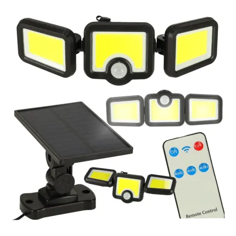 Lampa solarna LED 3w1 z czujnikiem ruchu zmierzchu