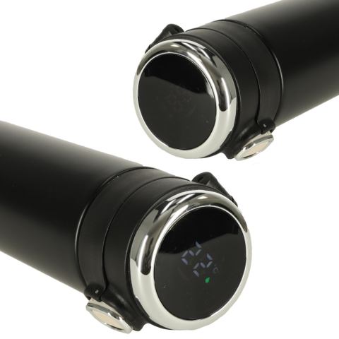 Kubek bidon termiczny z ustnikiem termos LED 350ml czarny