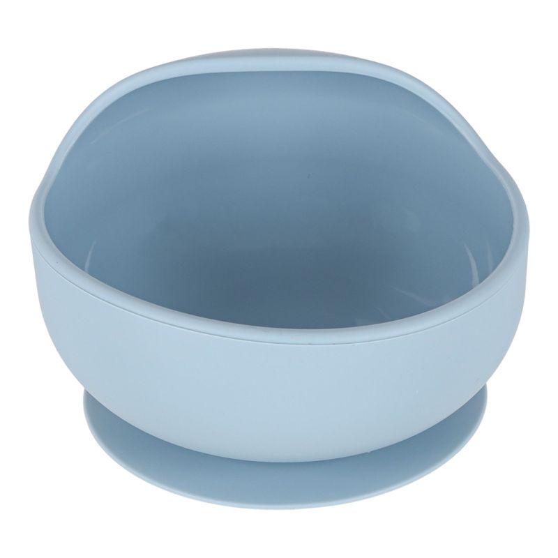 Naczynia silikonowe dla dzieci niemowląt krab zestaw 9 elementów niebieskie - obrazek 6