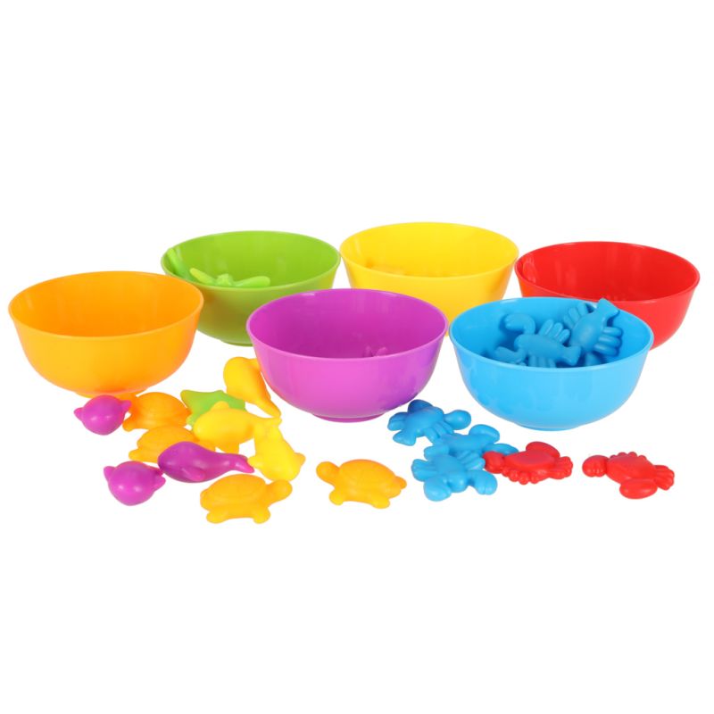 Zwierzęta morskie edukacyjne nauka liczenia montessori 36 zwierzątek - obrazek 4