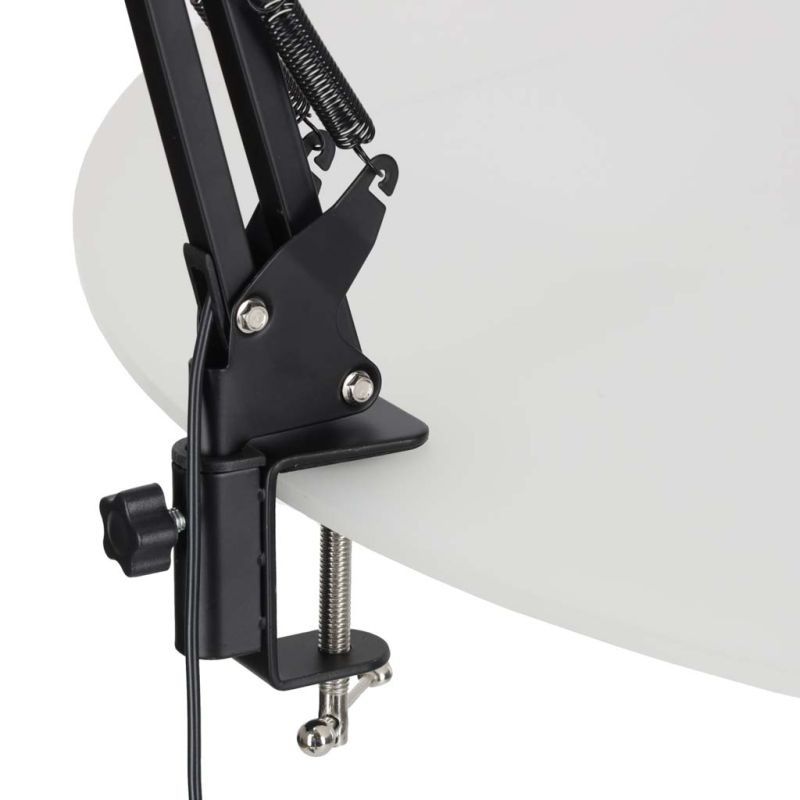 Lampka na biurko biurkowa LED z lupą szkło powiększające obrotowy wysięgnik 2 sposoby mocowania - obrazek 7