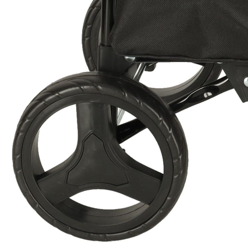 Wózek torba na zakupy na kółkach ze stelażem 95cm czarny - obrazek 11