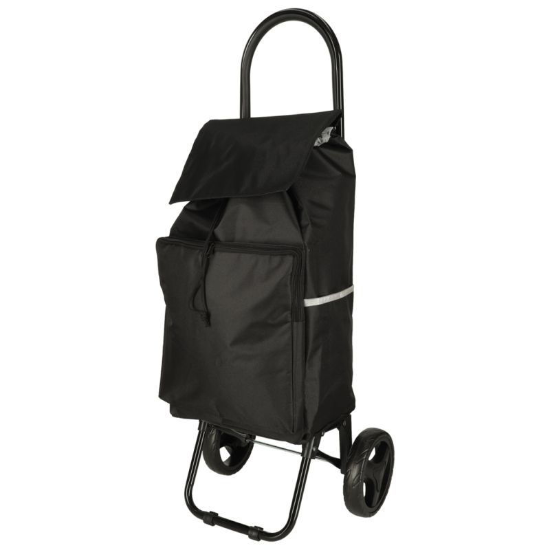 Wózek torba na zakupy na kółkach ze stelażem 95cm czarny - obrazek 7