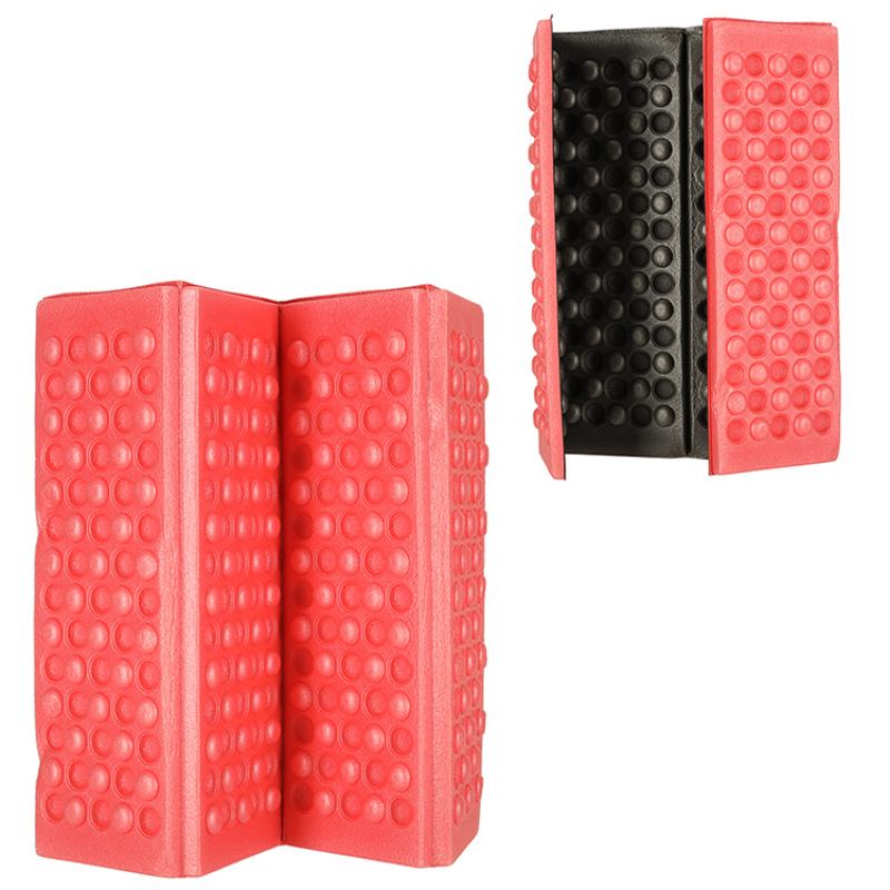 Mata piankowa składana do siedzenia turystyczna czerwona - obrazek 5