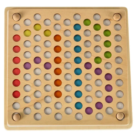 Układanka edukacyjna mozaika z kulek koraliki montessori 77 el.