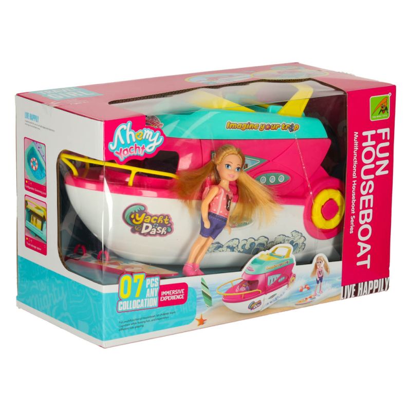 Łódź dla lalek jacht imprezowy rozkładany lalka deska surfingowa - obrazek 17